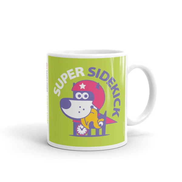 Super Puppy Children's Character Ceramic Mug Green Hot Pink