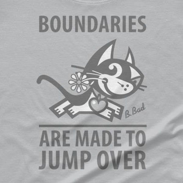 Boundaries . Gray Print . Women's T-Shirt