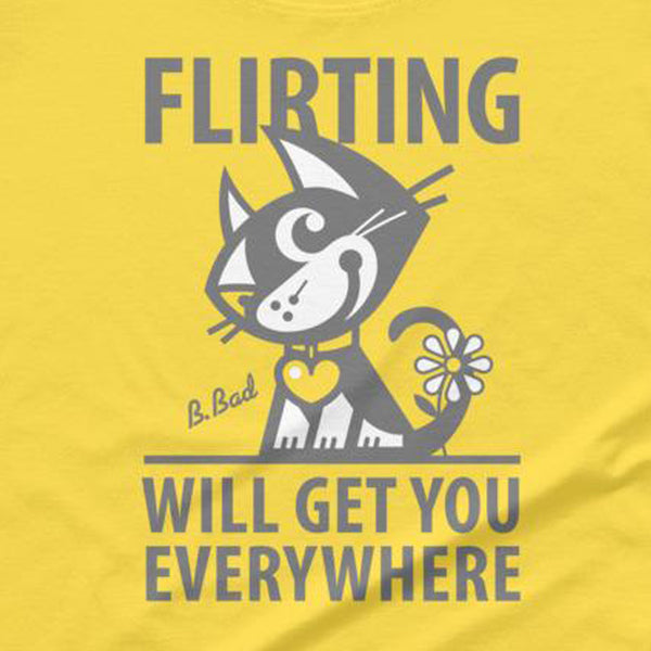 Flirting . Gray Print . Women's T-Shirt