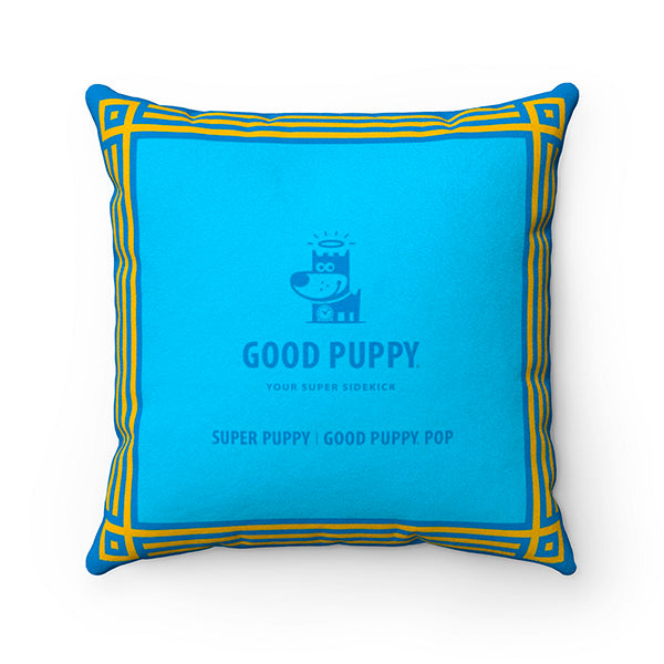 Super Puppy - Good Puppy Faux Suede Square Pillow Accent For Children's Bedroomo
