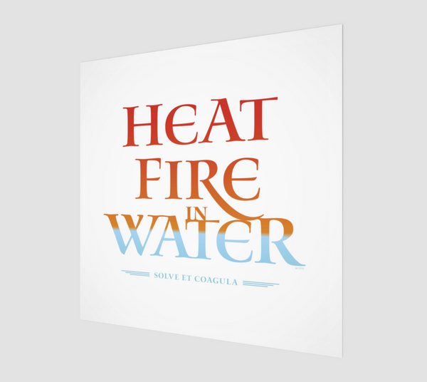 Heat Fire In Water . Fine Art Print