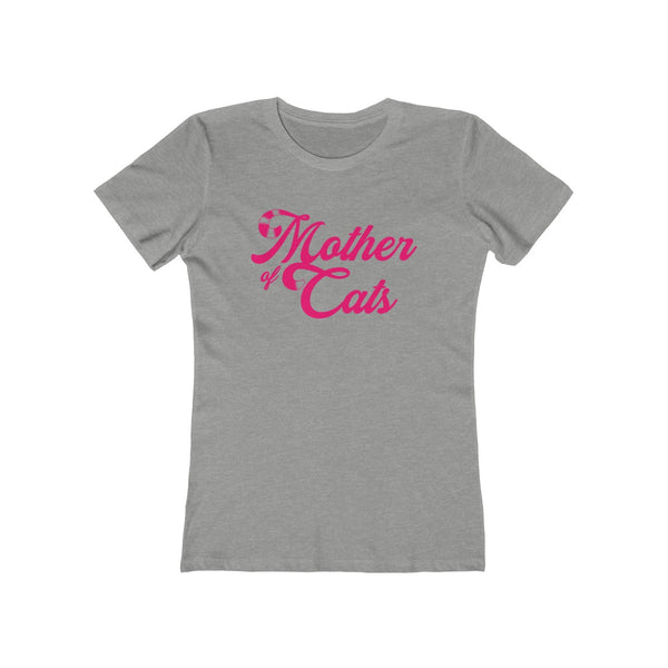 Mother Of Cats . Pink . Women's The Boyfriend Tee