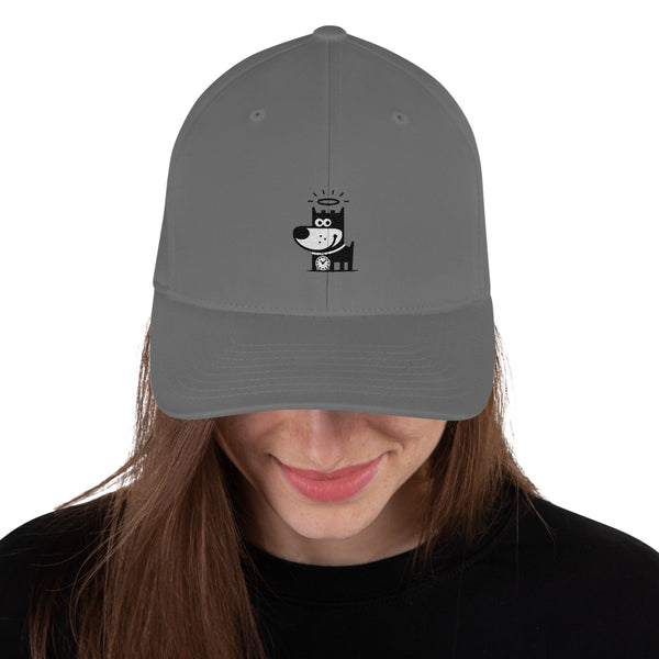 Good Puppy Logo Black . Structured Baseball Cap