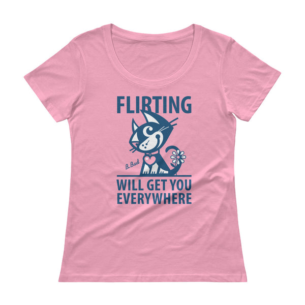 Flirting . Blue Print . Women's T-Shirt . Green