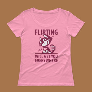 Whimsical Kitty T-Shirts For Women And Girls