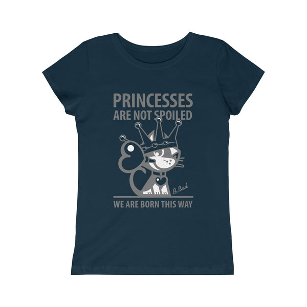 Girls Princess Tee, 100% Cotton, Unique T-Shirt for Kids, Betty Bad Kitty