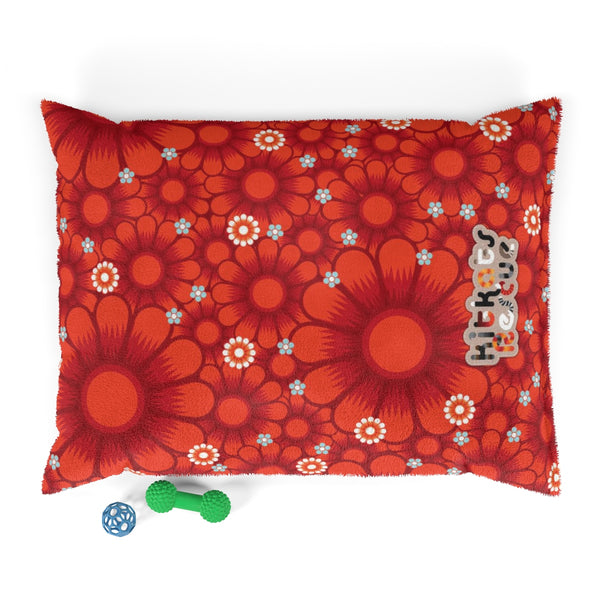 KitKats Rescue . Red Flower Bed . Pet Bed