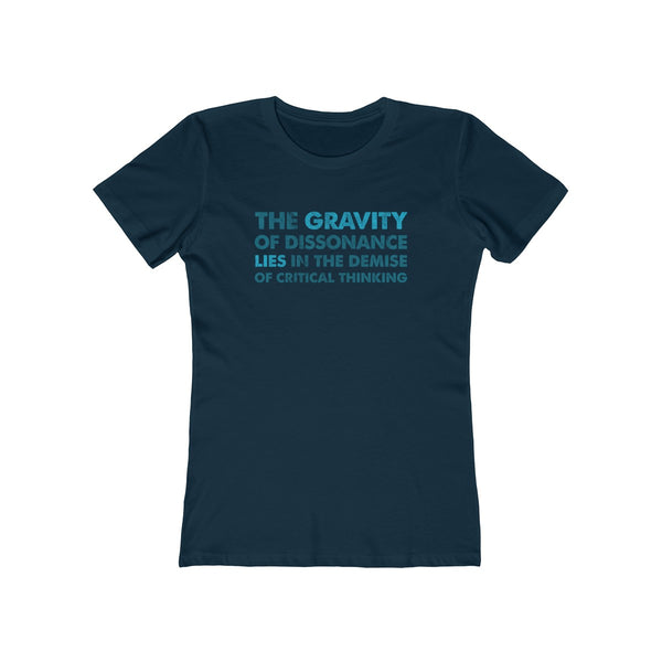 The Gravity . Blue-Turquoise . Women's Boyfriend Tee
