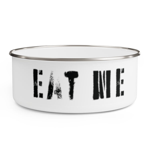 Eat Me . Stencil . Enamel Bowl