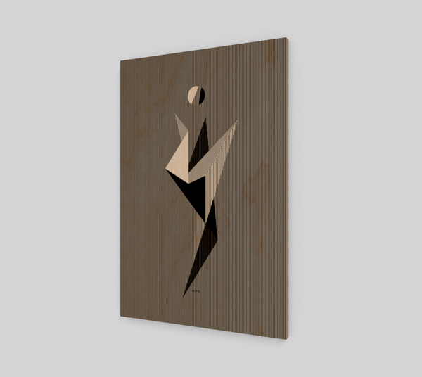 Origami Bird . Wood Print . Gift . PLANE-T . Transcendence