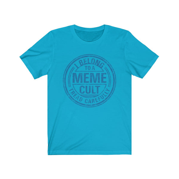Meme Cult . Blue Print . Unisex Cotton Tee