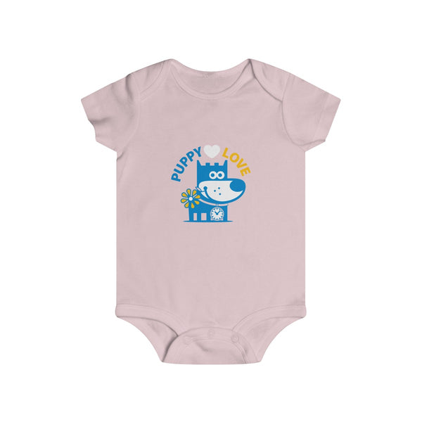 Puppy Love I . Infant Rip Snap Tee