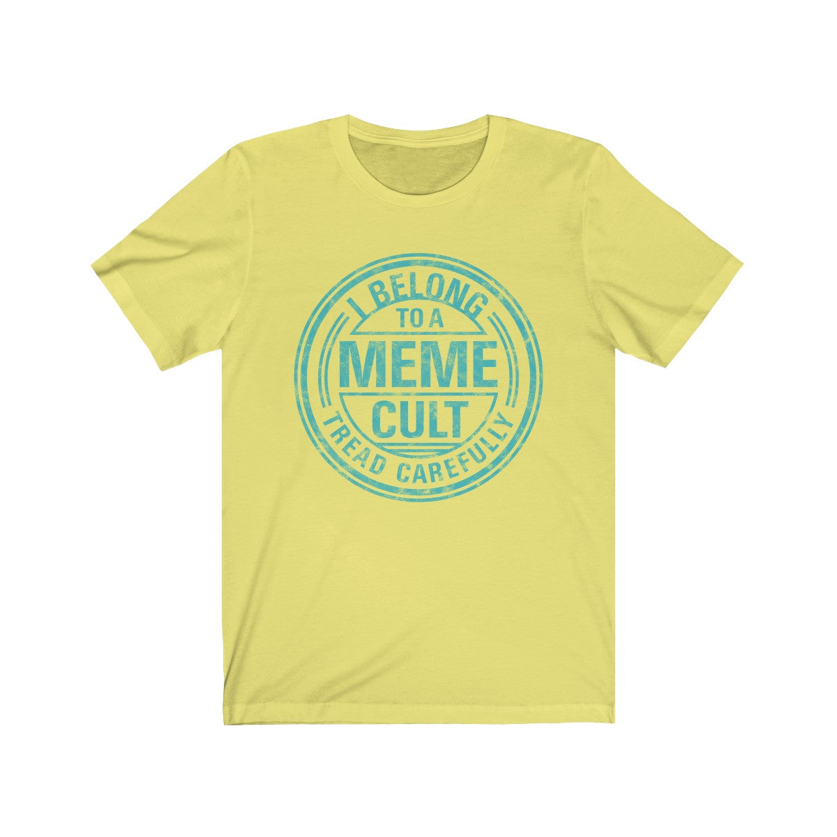 Meme Cult . Turquoise Print . Unisex Cotton Tee