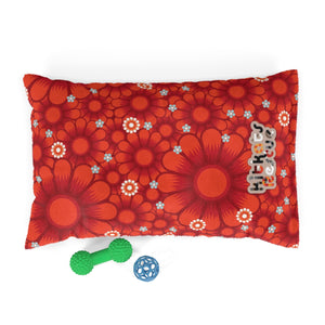 KitKats Rescue . Red Flower Bed . Pet Bed