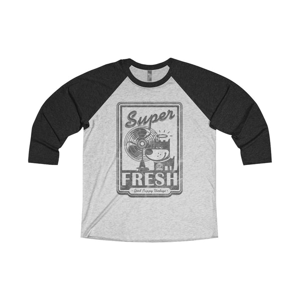 3/4 Raglan Tee, Unique T-Shirt, Super Fresh, Good Puppy Vintage