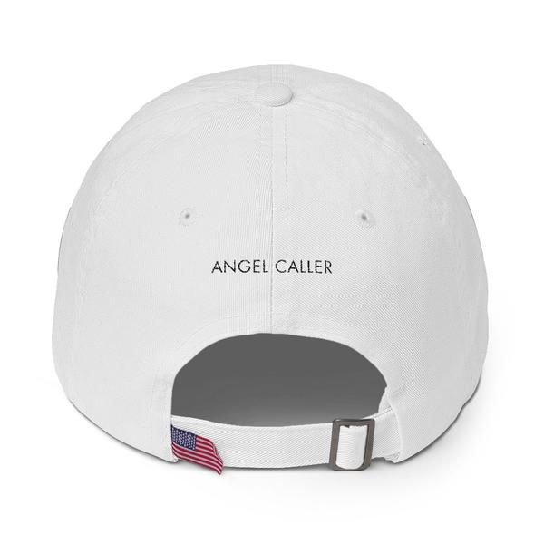 Angel Caller White Unstructured Baseball Cap
