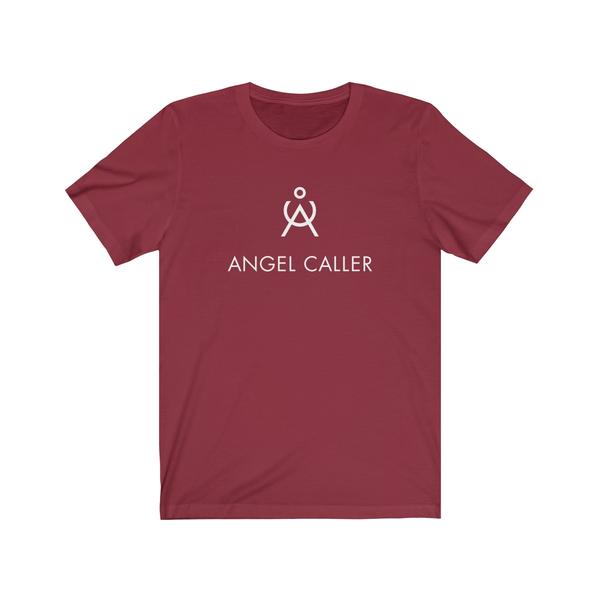 Angel Caller White Logo Unisex Cotton Tee Cardinal