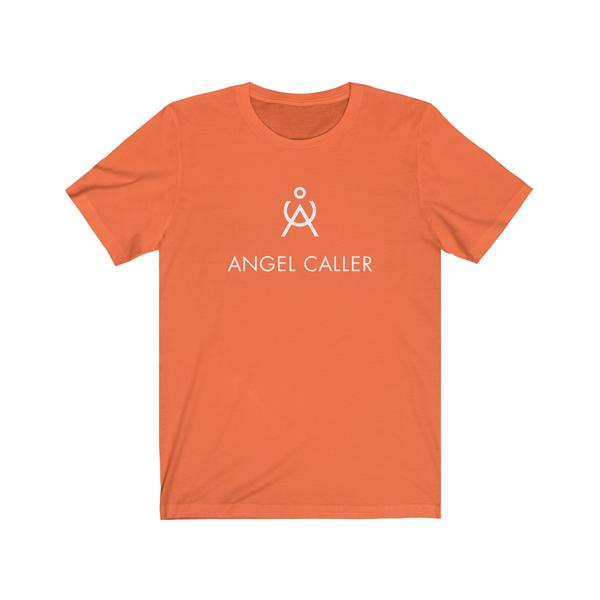 Angel Caller White Logo Unisex Cotton Tee Orange