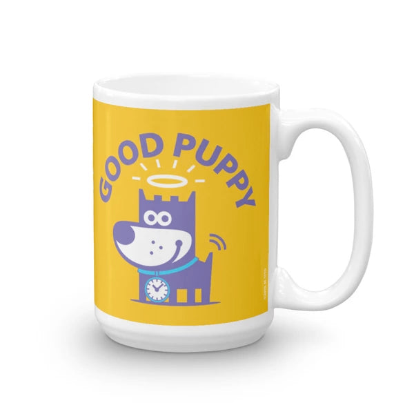 Puppy Play Good Puppy Children's Character Ceramic Mug Blue Yellow Purple