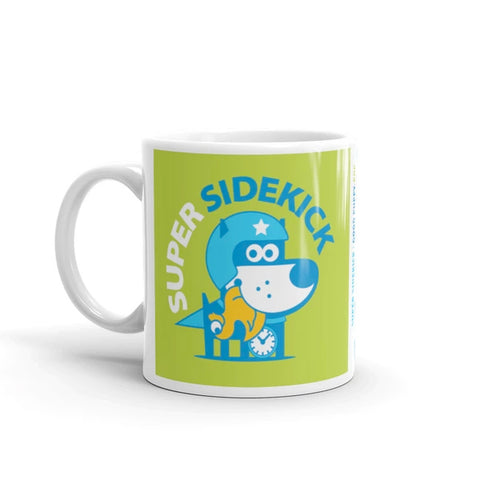 Super Puppy Children's Character Ceramic Mug Green Blue
