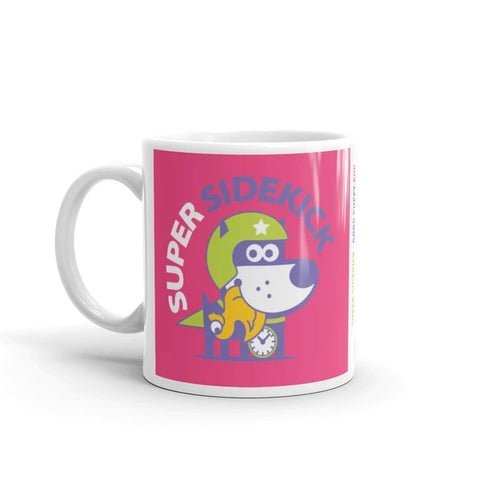 Super Puppy Children's Character Ceramic Mug Green Hot Pink