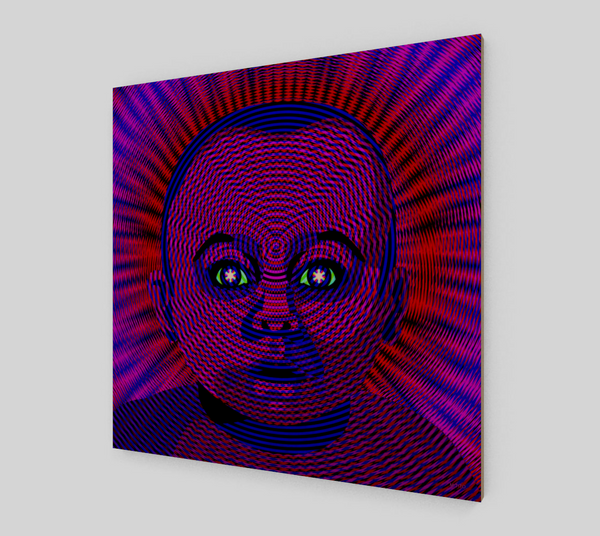 Child Purple Geometric Fine Art Wood Print 