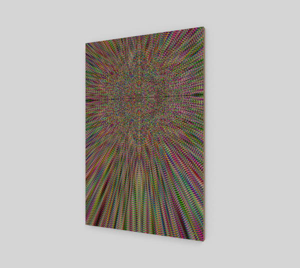 Vibrant Colorful Geometric Wood Print 