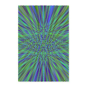 Eclectic Geometric Green And Blue Super Soft Fine Art Print