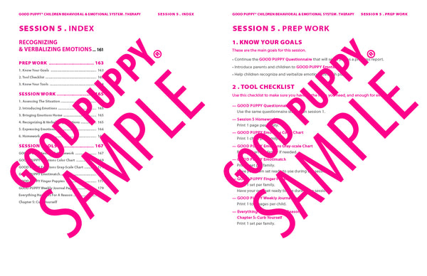 THERAPY Manual & Toolkit . Sessions 1-10 . Printable PDF . Now Only Available at goodpuppygo.com