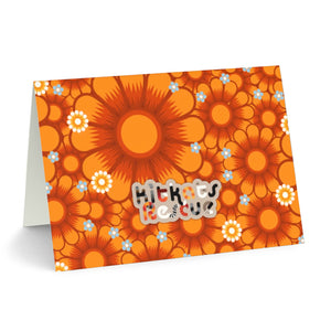 KitKats Rescue . Orange Flower Bed . Stationary Card