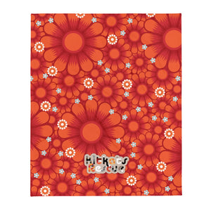 KitKats Rescue . Red Flower Bed . Throw Blanket