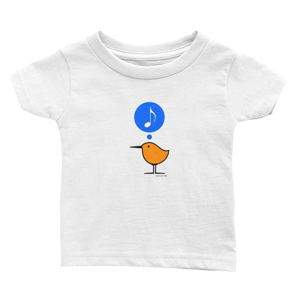 Song Bird . Sanderling Shorebird . Graphic Tee For Infants and Toddlers . Infant's Jersey T-Shirt . PIPPETE . Song