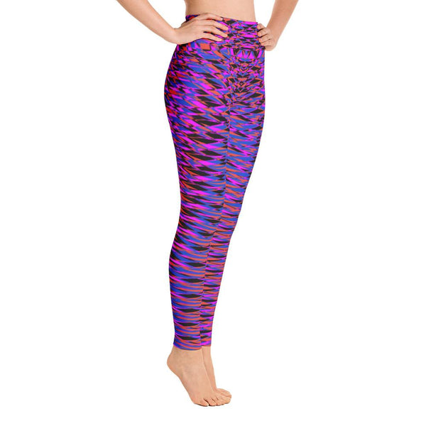 VIbrant Purple Sacred Geometry Super Soft Women’s Yoga Leggings Pants