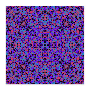 Vibrant Purple Geometric Resonance Fine Art Wood Print