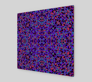 Vibrant Purple Geometric Resonance Fine Art Wood Print 