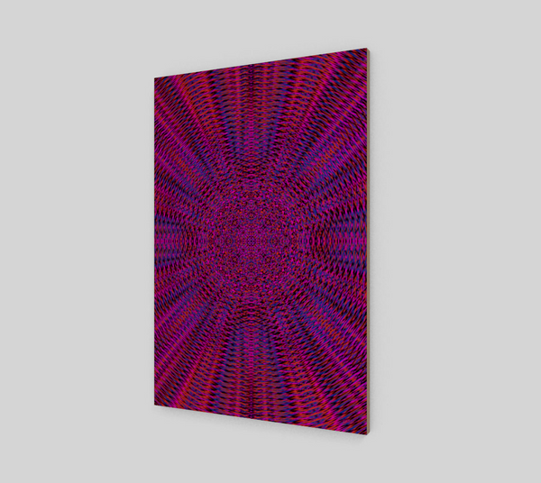 Vibrant Purple Geometric Wood Print 