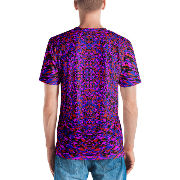 Purple Sacred Geometry Men's V-Neck T-Shirt