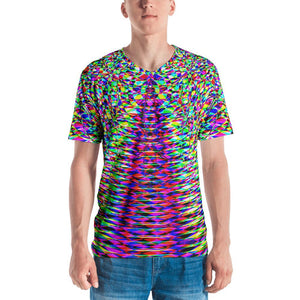 Vibrant Seed Of Life Geometric Men's V-Neck T-Shirt
