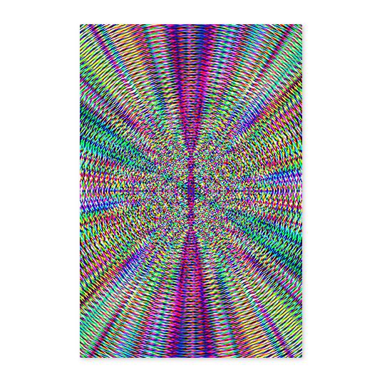 Rainbow Geometric Wood Print 