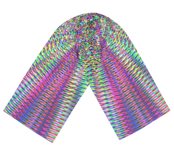 VIbrant Rainbow Geometric Long Scarf