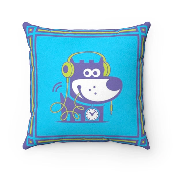 Smooth Puppy - Good Puppy Faux Suede Square Pillow Accent For Children's Bedroom