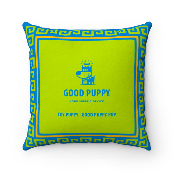 Toy Puppy Good Puppy Faux Suede Square Pillow Accent For Children's Bedroom Decor