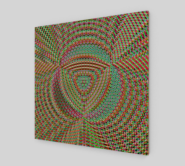Trinity Colorful Geometric Fine Art Wood Print 