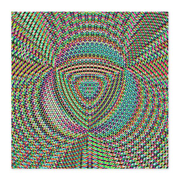 Trinity Colorful Geometric Fine Art Wood Print 