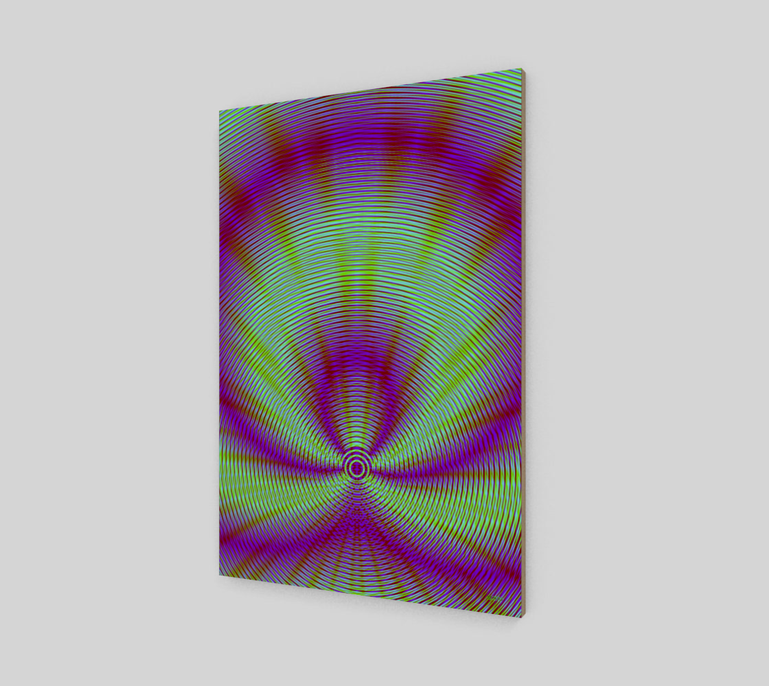 Vibrant Purple And Green Geometric Wood Print 
