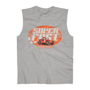 Super Fast . Orange Print . Men's Ultra Cotton Sleeveless Tank