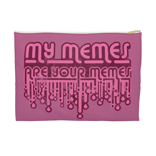 My Memes . Pink Print II . Accessory Pouch
