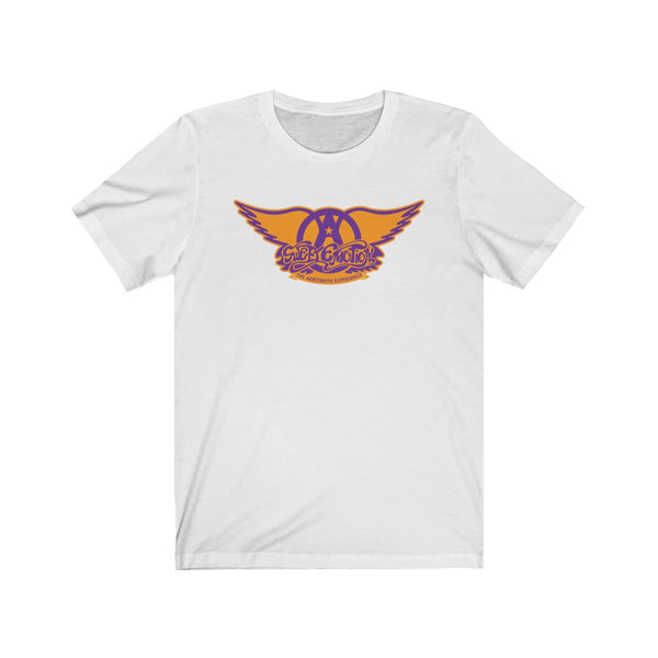 Sweet Emotion . Purple On Orange Logo . Unisex Cotton Tee