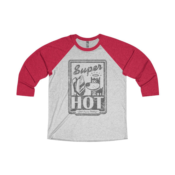 3/4 Raglan Tee, Unique T-Shirt, Super Hot, Good Puppy Vintage