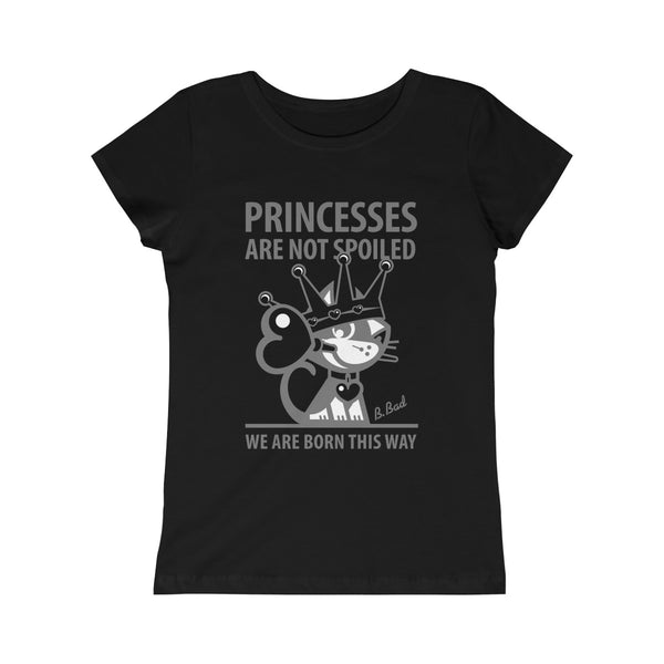 Girls Princess Tee, 100% Cotton, Unique T-Shirt for Kids, Betty Bad Kitty